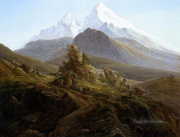  Caspar Pintura Art%C3%ADstica - El paisaje romántico de Watzmann Caspar David Friedrich Montaña
